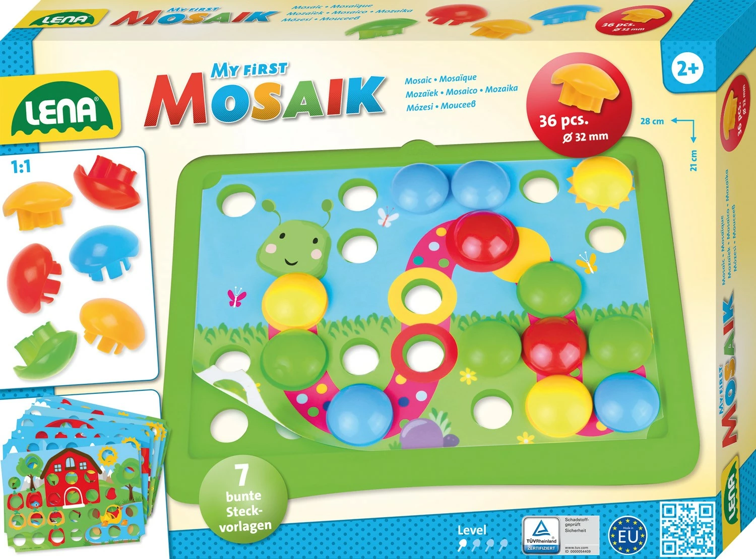 Komplet mozaika za otroke, večbarven, Lena My First Nature Mosaic