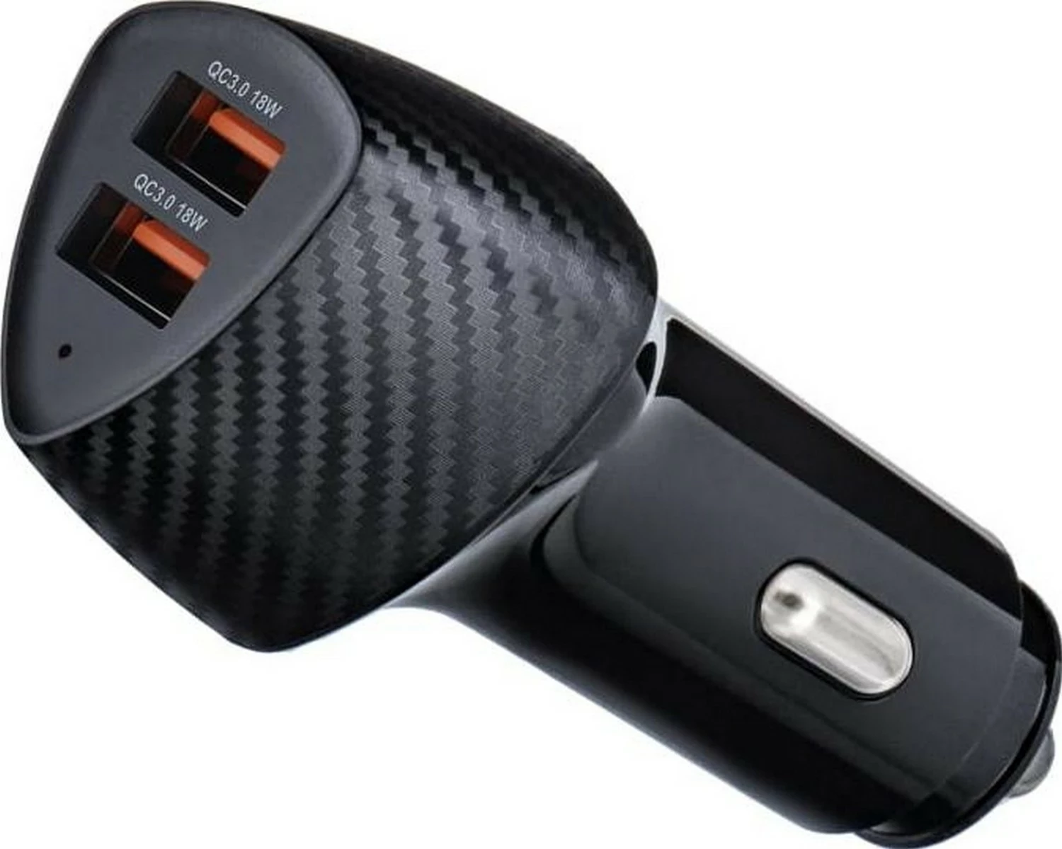 Avtopolnilec Forcell F-Energy Carbon CC50-2A, 2x USB-A, QC3.0, 36W, črn