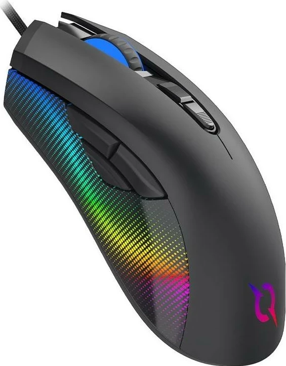 Ergonomski igralni miš Aqirys PHOENIX, RGB, črn