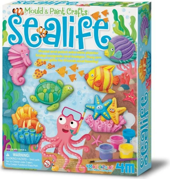 Set za ustvarjanje mavčnih figur 4m Sealife, večbarven