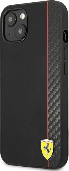 Ovitek za telefon On Track Carbon Stripe Ferrari za iPhone 13 mini 5,4", črn