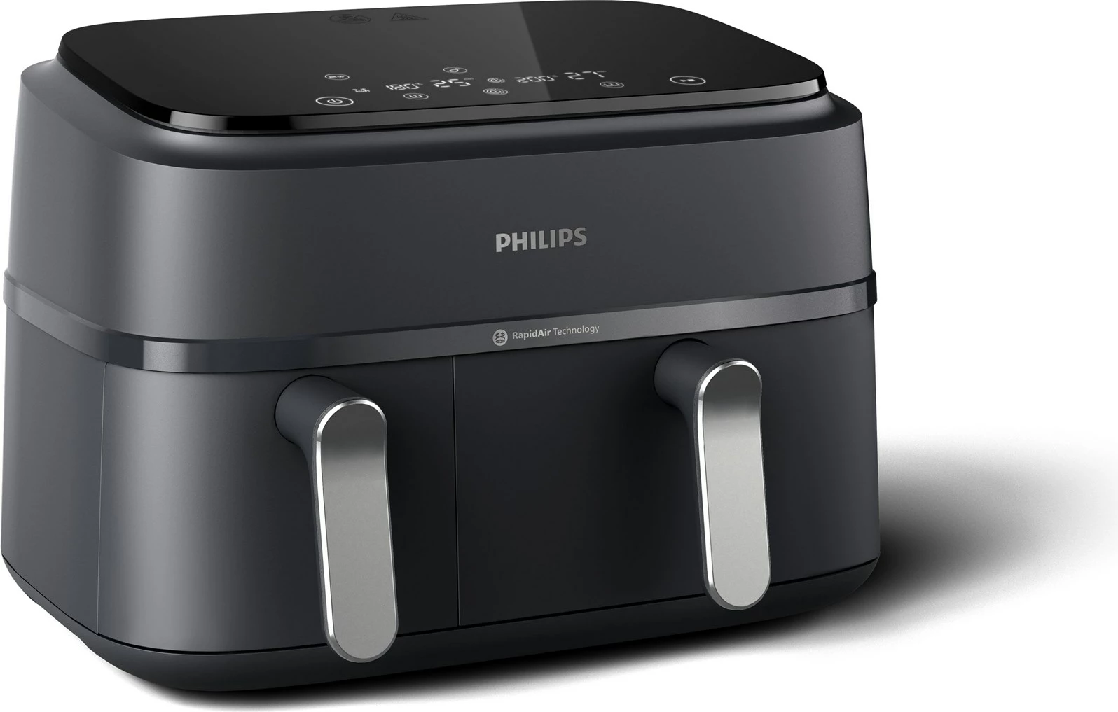 Friteznik na vroč zrak Philips 3000 NA351/00, Dual Basket, srebrn