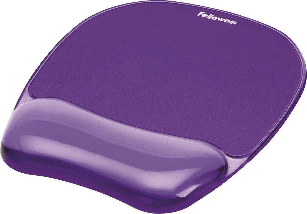 Ergonomska podloga za miško Crystals Gel, FELLOWES, vijolična