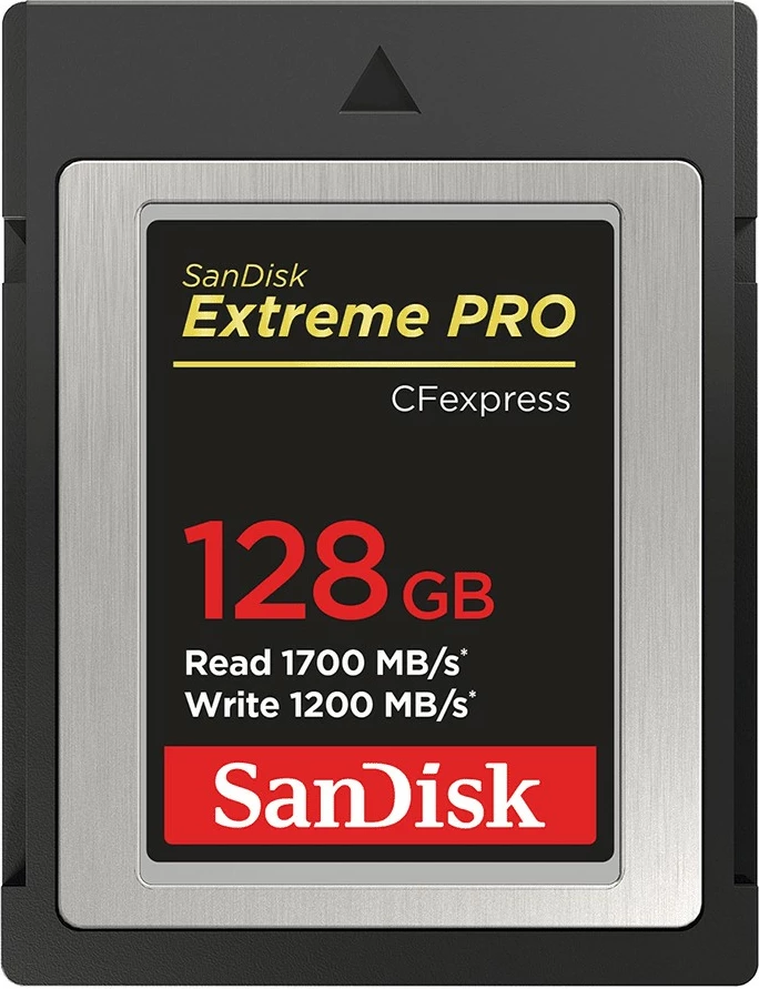 Pomnilniška kartica Extreme PRO CFexpress 128GB Sandisk, 1700MB/s, 1200MB/s, črna
