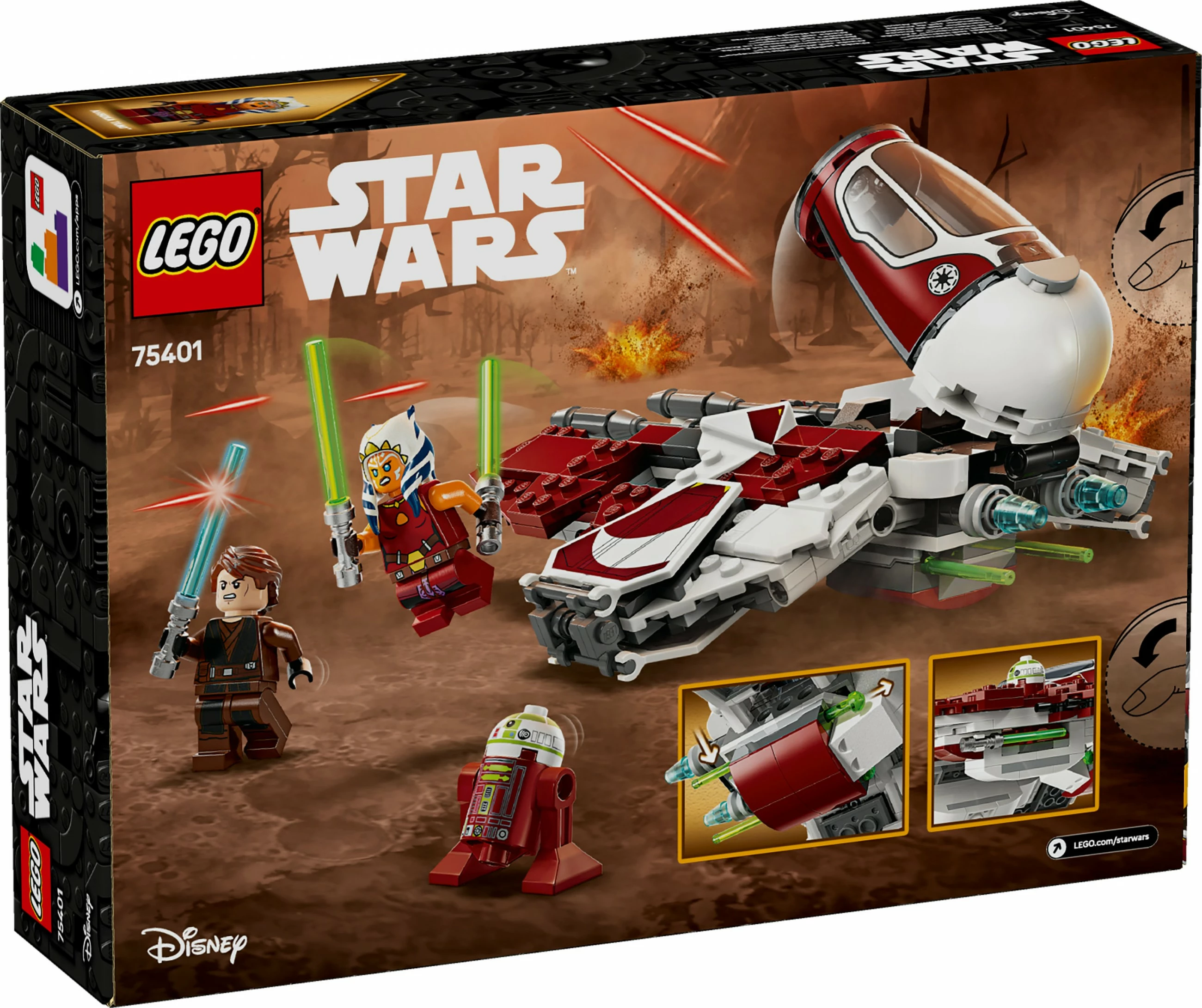 Gradbeni set Jedi Interceptor Ahsoka, LEGO Star Wars 75401, večbarven