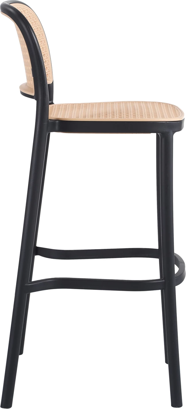Barski stol FH5939.02 polipropilen črno-bež 41x53x103H cm