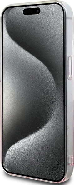 Ovitek za telefon Hello Kitty IML Gradient Electrop Kitty Head za iPhone 15, roza