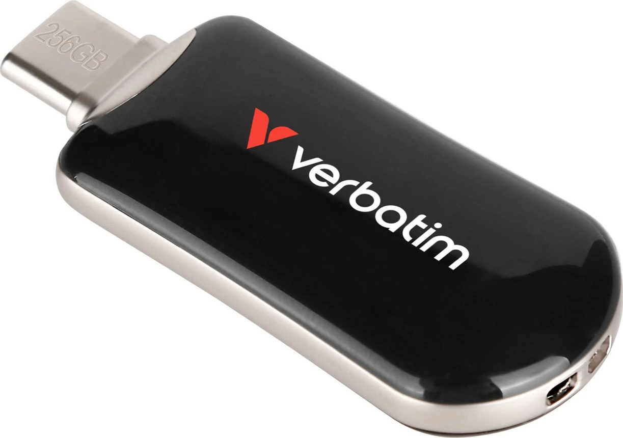USB za shranjevanje Verbatim Plectra 256GB, USB Type-C, črn