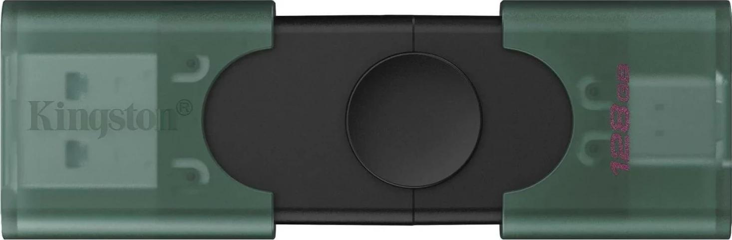 USB pomnilnik 128 GB, USB-A/USB-C, zelen — Kingston DataTraveler Duo G2