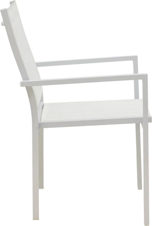 Set za teraso z mizo in stoli, Zacreta-Kliton, alumin, bel, 80x80x74 cm, 3 kosi