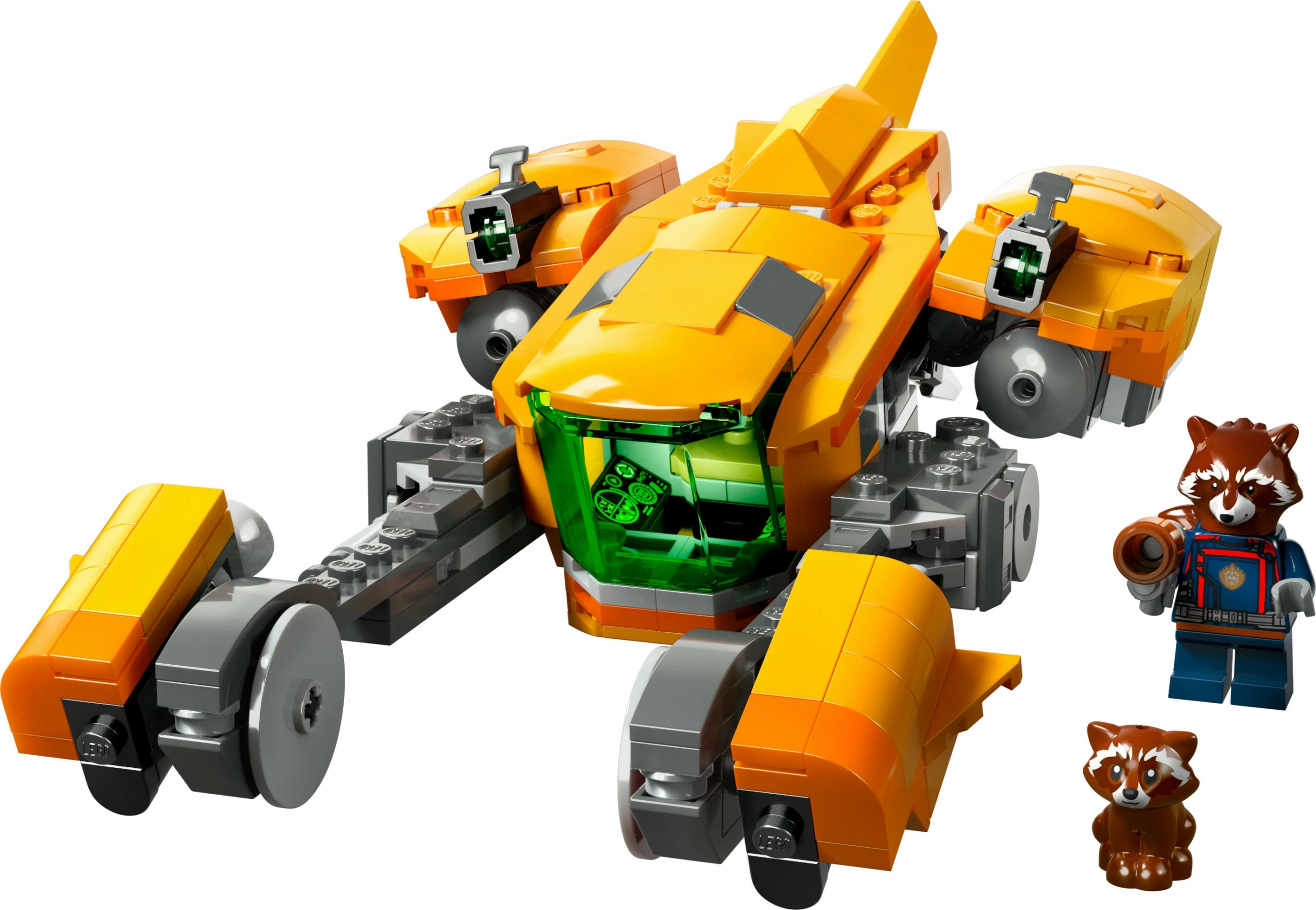 Gradbeni set LEGO Marvel Baby Rocketovo plovilo, 330 kosov, večbarvno