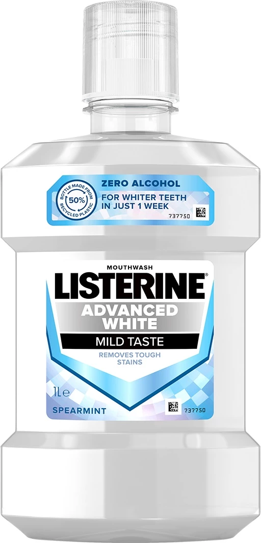 Ustna voda za beljenje Listerine Advanced White, blag okus, 1000 ml