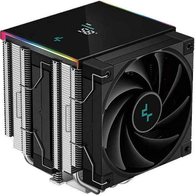 Hladilnik procesorja DeepCool AK620 DIGITAL SE, 2 ventilatorja, RGB, črn