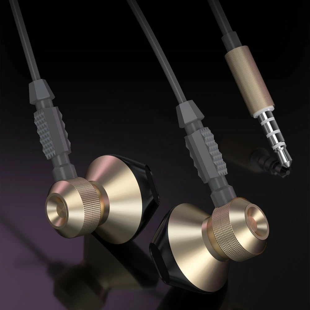 Slušalke z žico in-ear, mini jack 3,5 mm, kovinske, sive — Dudao X2C
