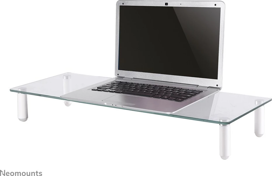 Stojalo za monitor/laptop, Newstar NSMONITOR10, univerzalno, steklo, 25 kg, črno