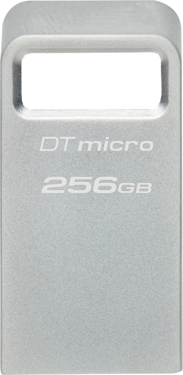 Ultra majhen USB Kingston DataTraveler Micro 256GB, USB 3.2, kovinski, srebrn