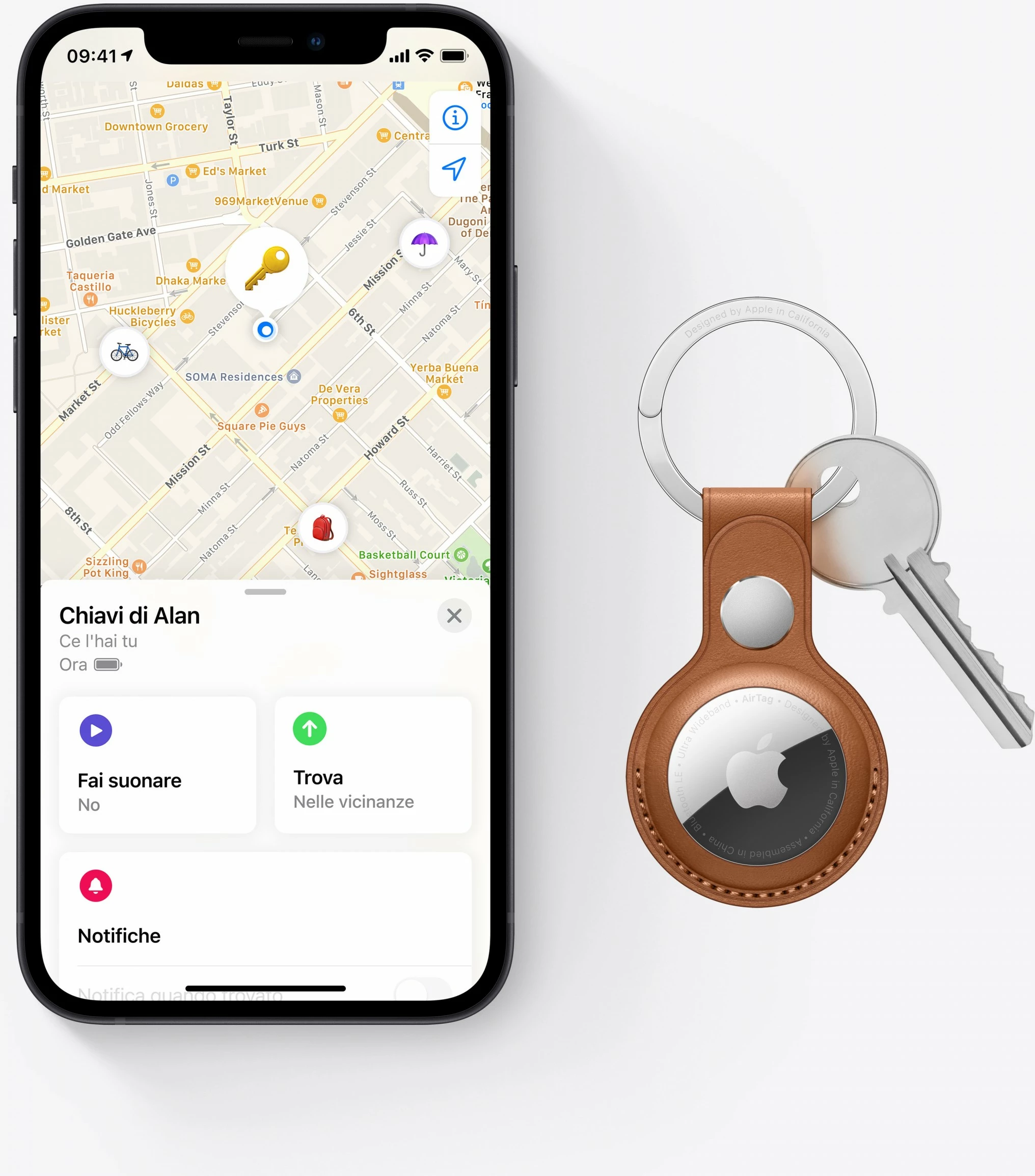 Sledilnik Apple AirTag, 4 kosi