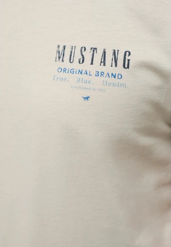 Majica za moške Mustang Alex C Print M T-shirt 1013523 2081, krem
