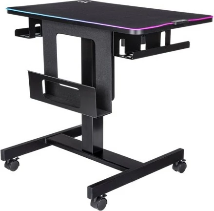 Električna miza Thermaltake Cycledesk 100 GGD, LED, 80x50 cm, črna