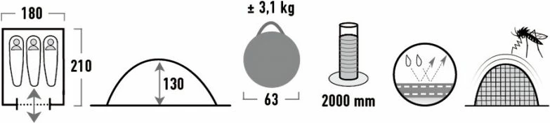 Turistična/Outdoor šotor Swift 3 High Peak 10144