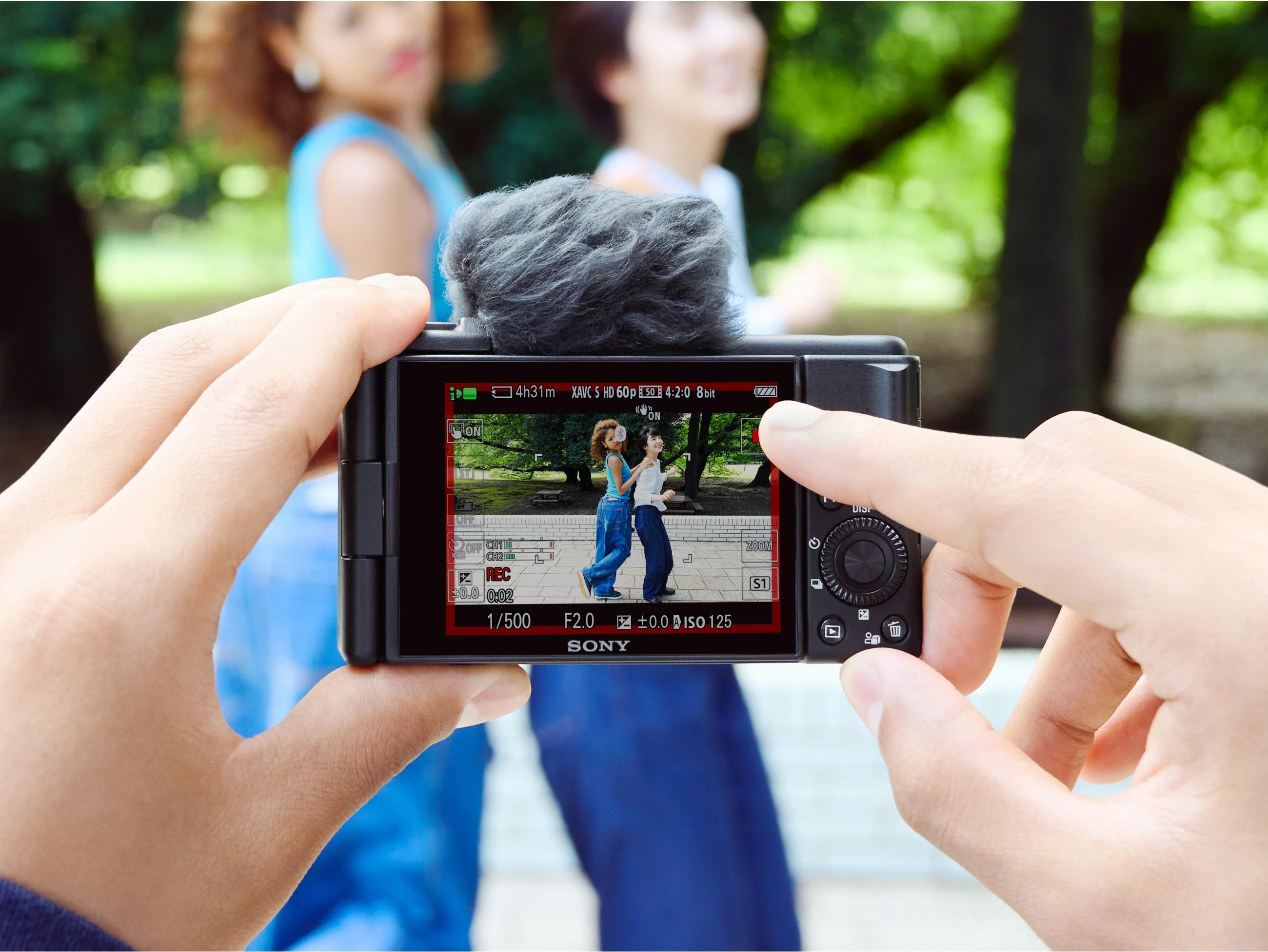 Kompakten fotoaparat Sony ZV-1F, 20,1 MP, 4K Ultra HD, zaslon na dotik, črn