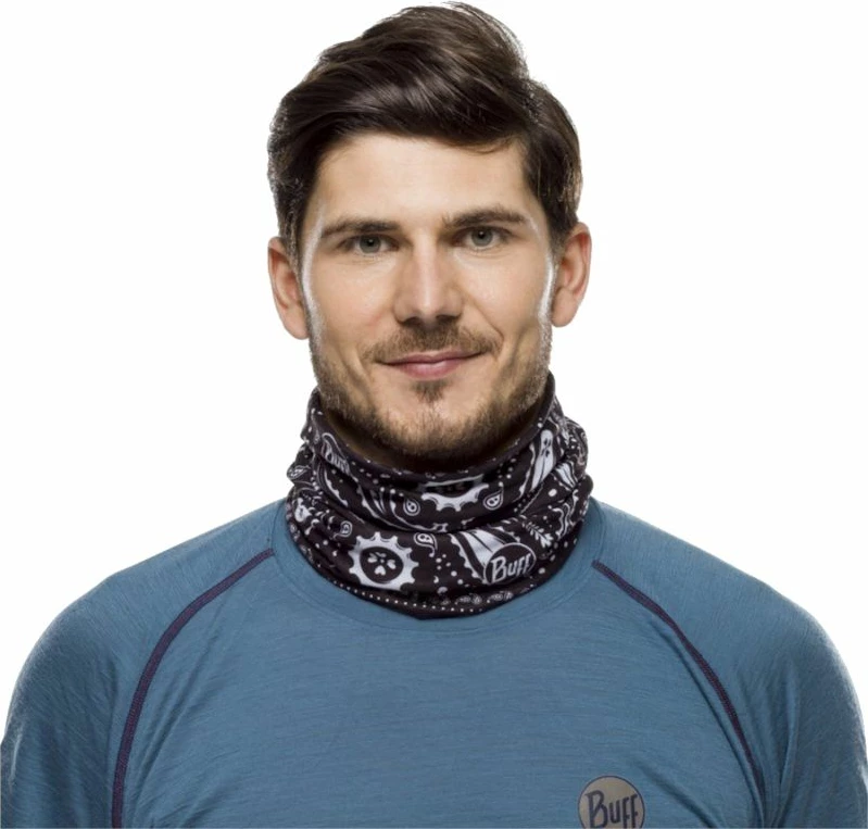Šal Bufi Ecostretch, ženski in moški, črn