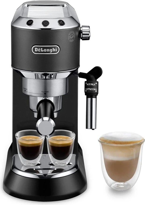 Polavtomatski aparat za espresso De'Longhi Dedica Style EC 685.BK, srebrn