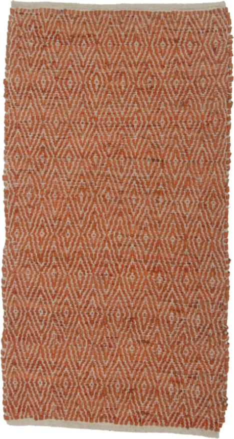 Preproga za hodnik Rombo, usnje, oranžno-bež, 70x150 cm