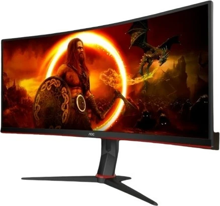 Ukrivljen 34‑palčni monitor, VA, 180 Hz, WQHD, črn, AOC CU34G2XP/BK