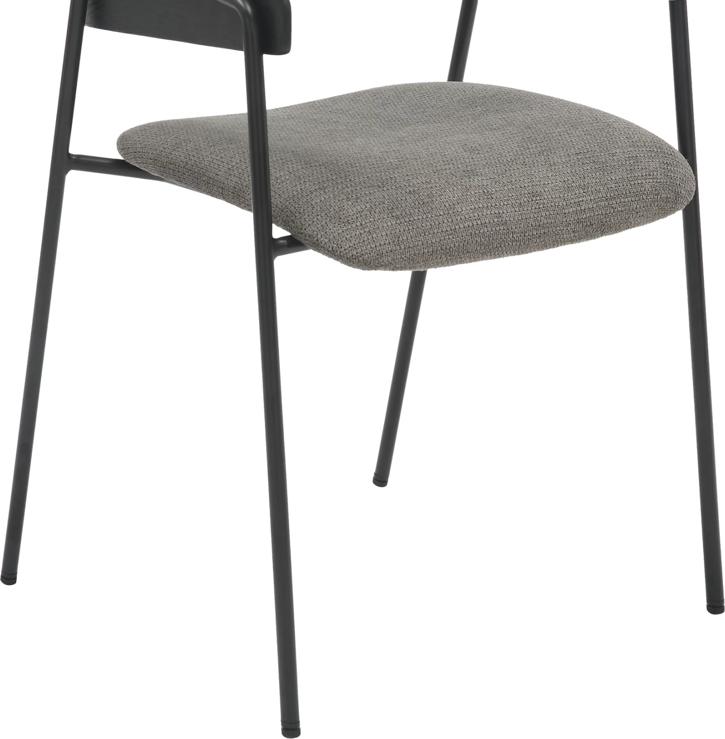 Jedilni stol KORIN FH9975.02 kovina in vezana plošča v črno-sivi tkanini 54x51x72,5H cm, set 2 kosov