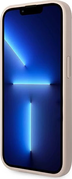 Ovitek za telefon za iPhone 14 Pro Max 6,7", trdo ohišje, umetno usnje, roza, Guess GUHCP14XG4GFPI