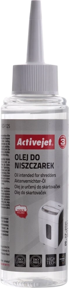 Olje za rezalnik dokumentov Activejet ASO, 125 ml
