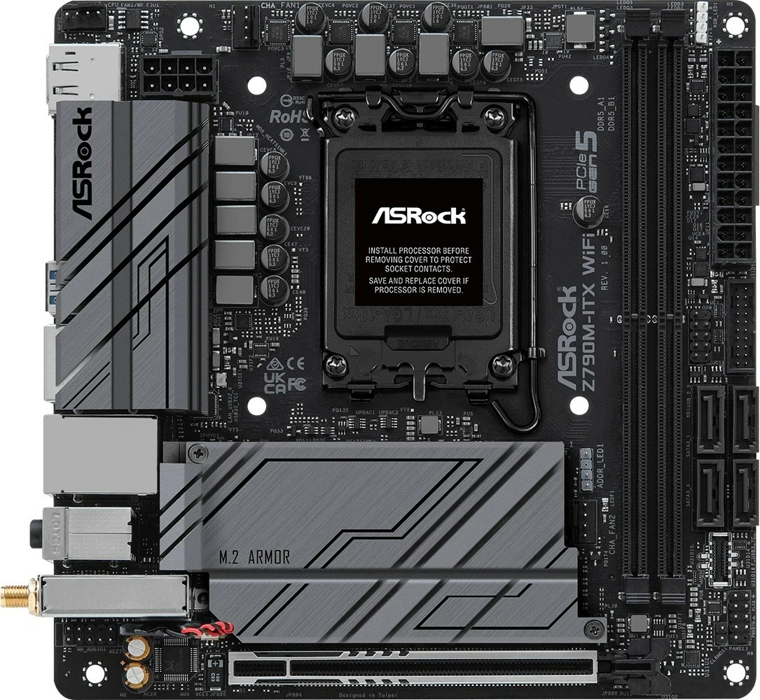 Matična plošča ASRock Z790M-ITX WIFI, LGA1700, DDR5, mini ITX, črna