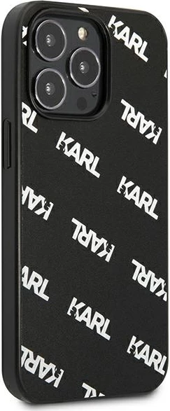 Zaščitni ovitek Karl Lagerfeld KLHCP13LPULMBK3 za iPhone 13/13 Pro, trd ovitek, črn
