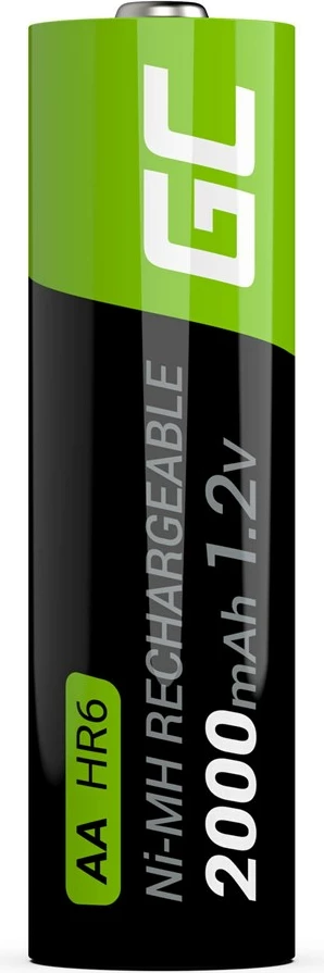 Polnilna baterija AA Green Cell GR02, 2000 mAh, črna