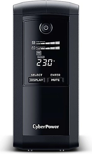 Neprekinjeno napajanje (UPS) CyberPower VP700EILCD, 700VA/390W, z LCD zaslonom, črn