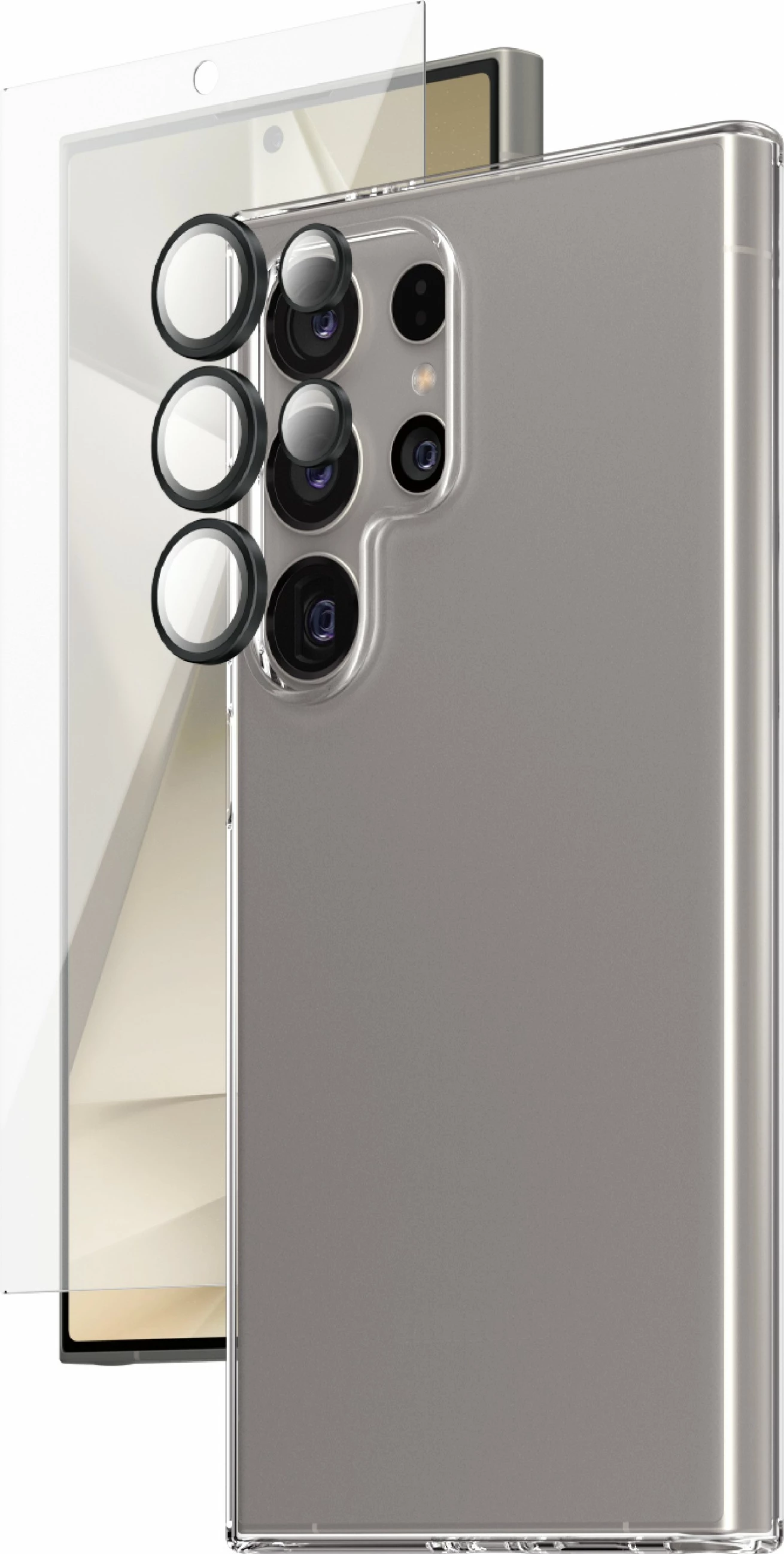 Zaščita zaslona in kamere PanzerGlass SAFE. 3-v-1 za Samsung Galaxy S24 Ultra, prozorna