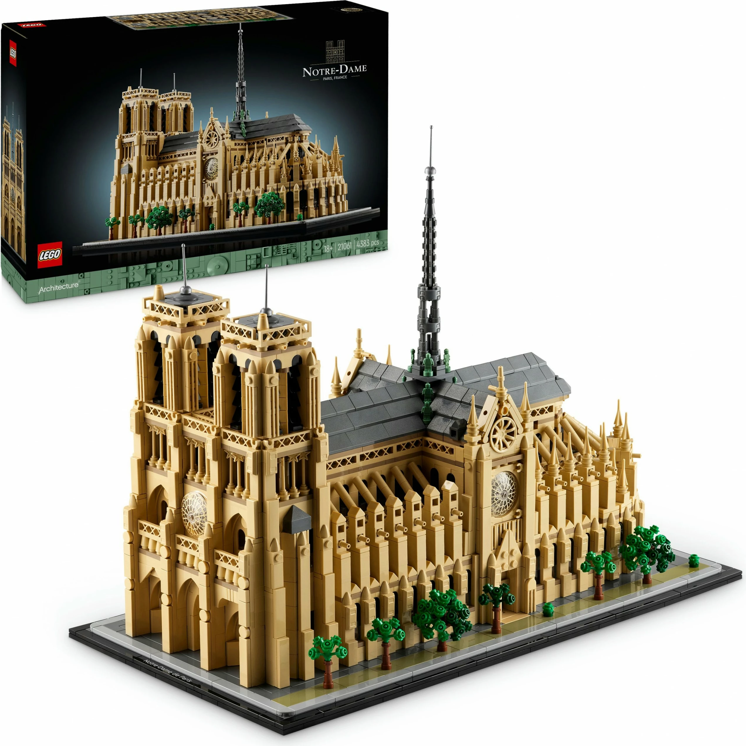 Model Notre-Dame de Paris, LEGO Architecture, 4383 kosov, plastika, večbarven