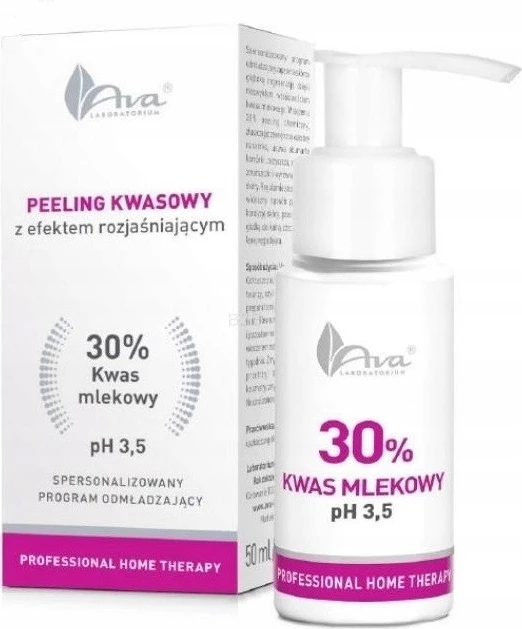 Eksfoliant za obraz za ženske, 30% mlečna kislina, 50 ml — Ava Laboratorium Professional Home Therapy