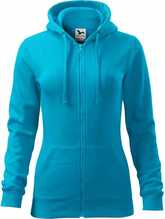 Duks z zadrgo za ženske, Malfini, moder