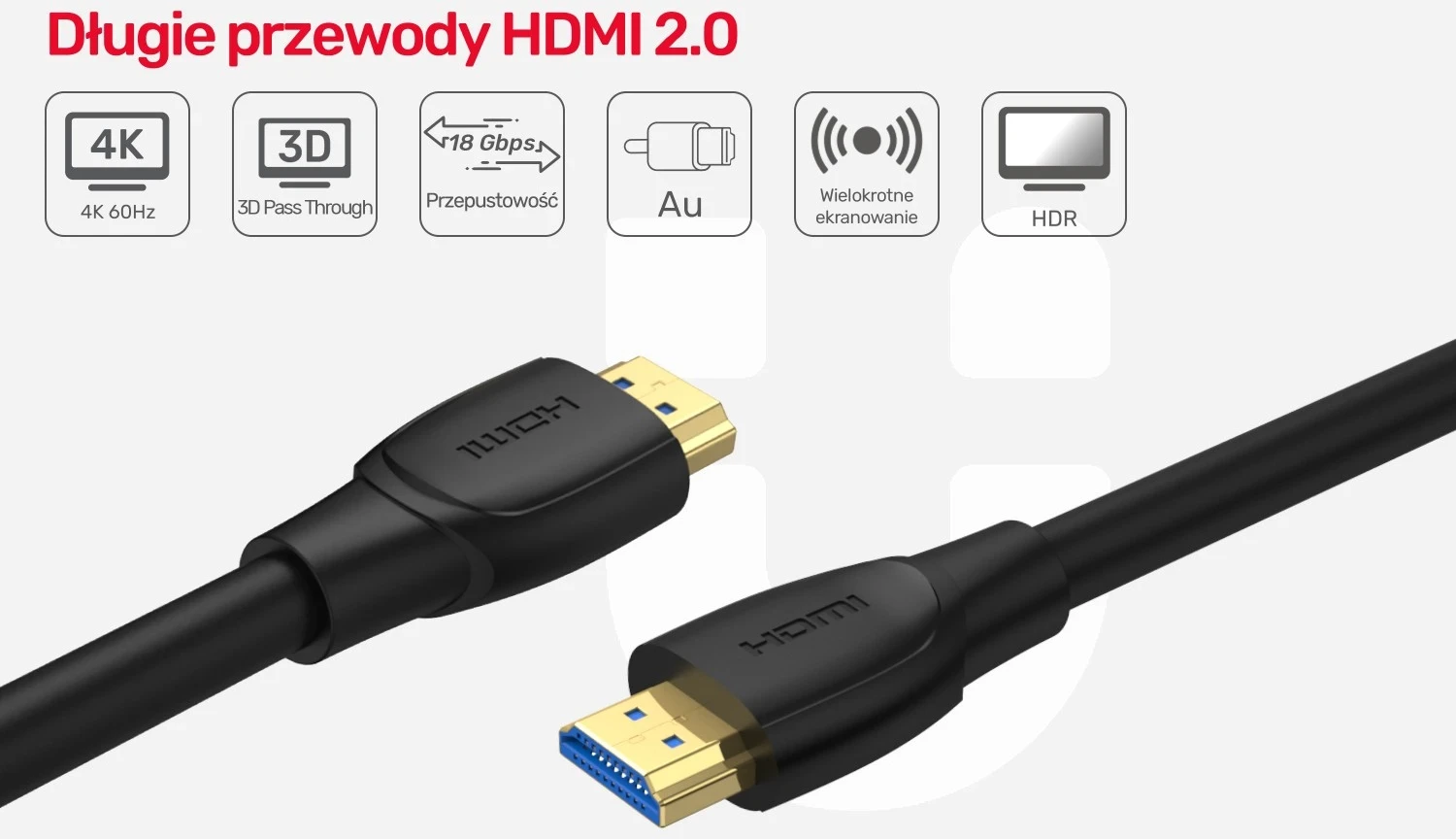 HDMI kabel 2.0, 4K, 7 m, črn Unitek