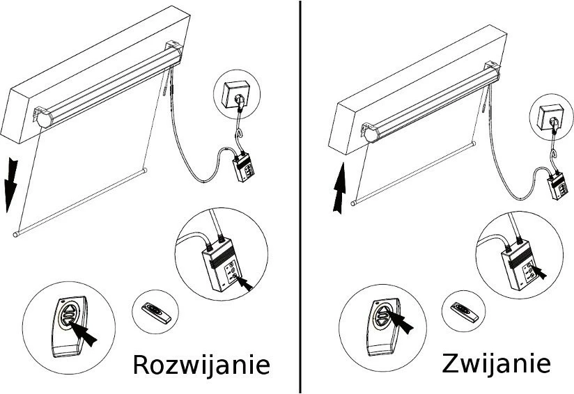 Električni projekcijski zaslon Maclean MC-593, 120", 240x180 cm, 4:3, z daljinskim upravljalnikom