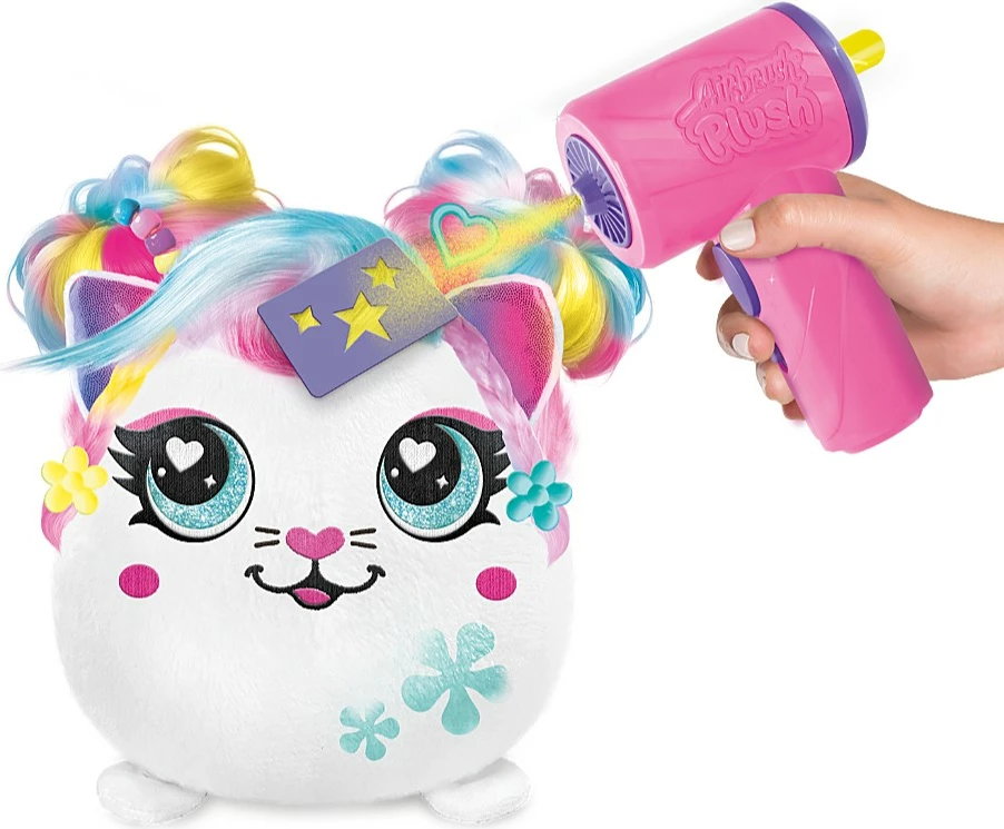 Kreativni komplet plišastih lutk z barvanjem las Epee Project Plusz Fryzurki s električnim razpršilcem, večbarven