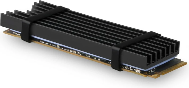 Pasivni radiator za SSD M.2, alumin, 22x80 mm, črn, AXAGON CLR-M2L6