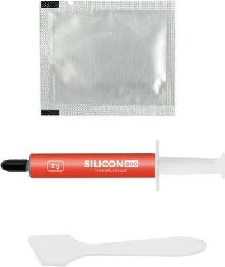 Toplotno prevodno pasto Natec GENESIS Silicon 900, 2 g, z lopatico in krpo, rdeča