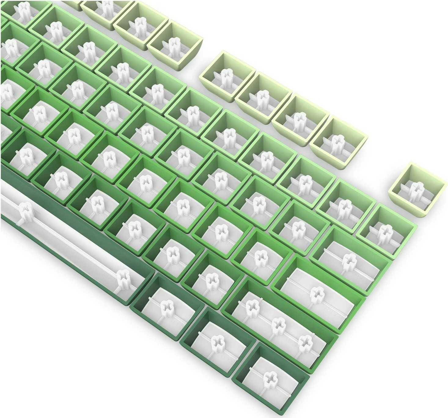 Set zelenih tipk za tipkovnico Redragon A140, 104 tipke, mikrofon