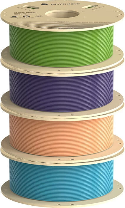 Set PLA filamentov AnyCubic HPL20-101-4, 1,75 mm, 4 kosi, Pantone, zelena/oranžna/modra/vijolična