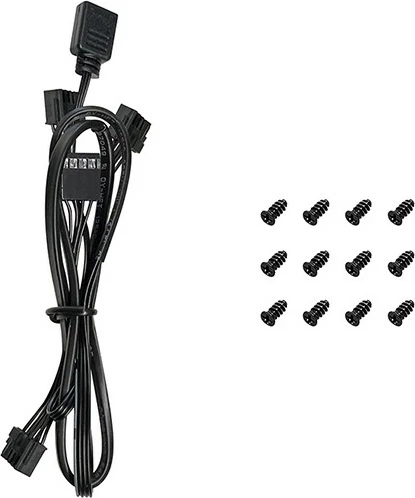 Ventilator za računalniško ohišje 12 cm, ARGB, komplet 3 kos, črn, Deepcool FL12R-3 IN 1