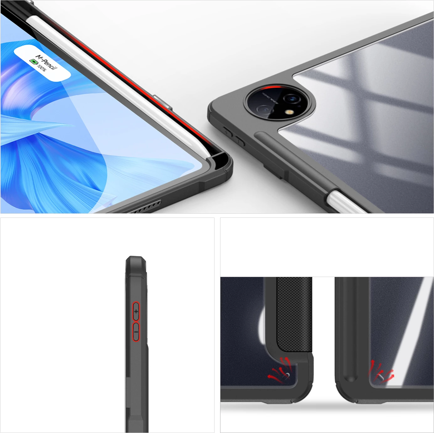 Ovitek za tablico Dux Ducis Toby za Huawei MatePad Pro 11'' (2022), z oporo, samodejno spanje, črn