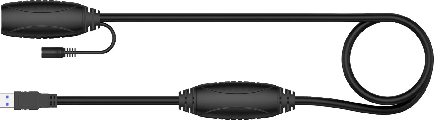 Podaljšek USB Unitek, 15 m, črn